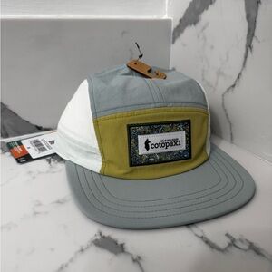 Cotopaxi Altitude Tech 5 Panel Hat Blue Colorblock Unisex One Size Strapback C5